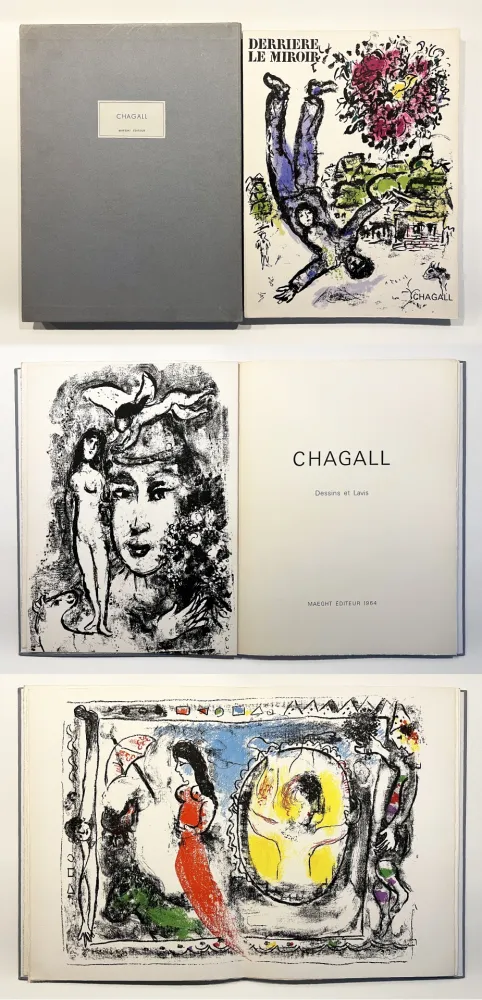 插图书 Chagall - DERRIÈRE LE MIROIR N° 147. CHAGALL. DE LUXE SUR ARCHES. 3 lithographies (1964)