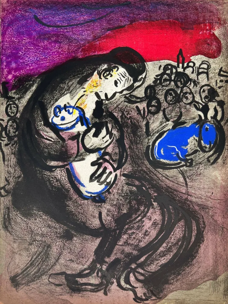 石版画 Chagall - Jeremiah's lamentations
