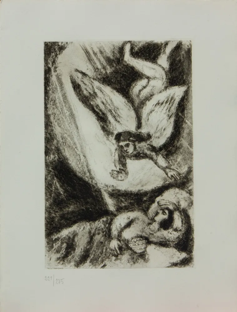 版画 Chagall - LA BIBLE ( SONGE DE SALOMON )