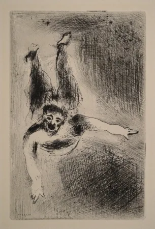 版画 Chagall - La Colère II / Der Zorn II