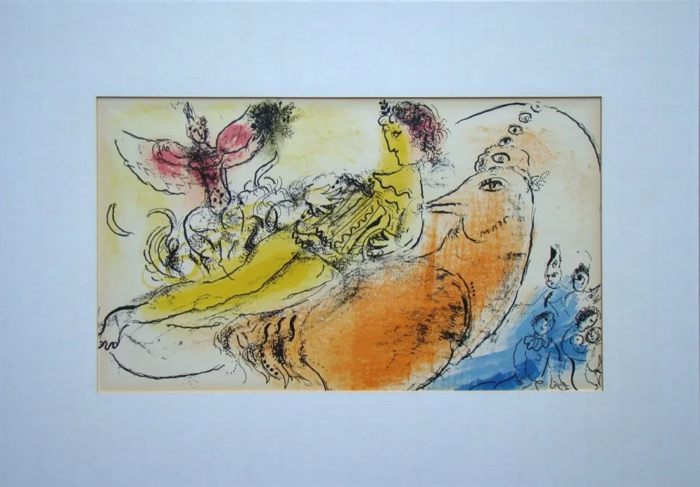 石版画 Chagall - L'Accordéoniste