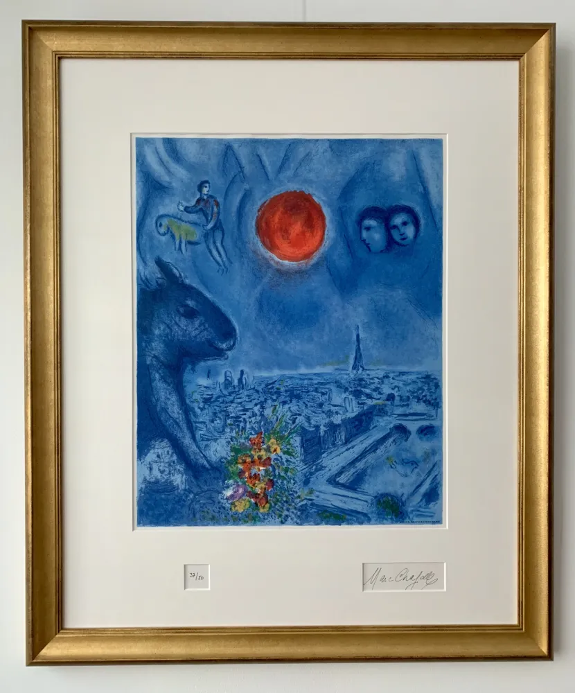 石版画 Chagall - Le Soleil de Paris