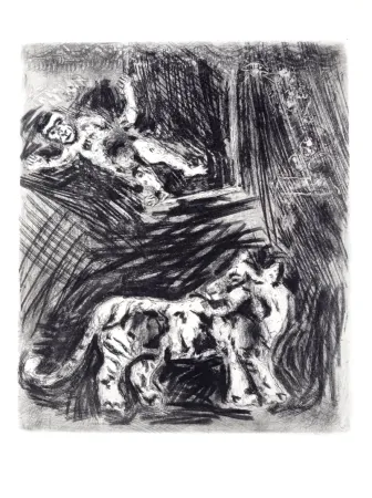 蚀刻版画 Chagall - Les fables de La Fontaine