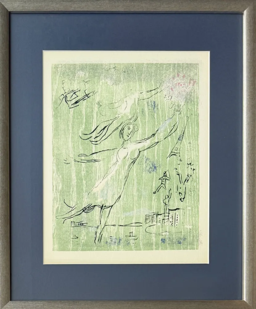 木刻 Chagall - Poèmes, Planche IX (trial proof)