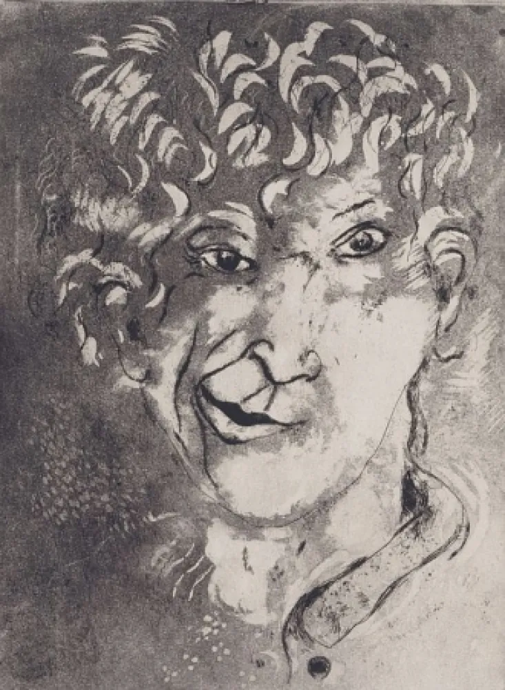 蚀刻飞尘法 Chagall - Self-Portrait with Grimace