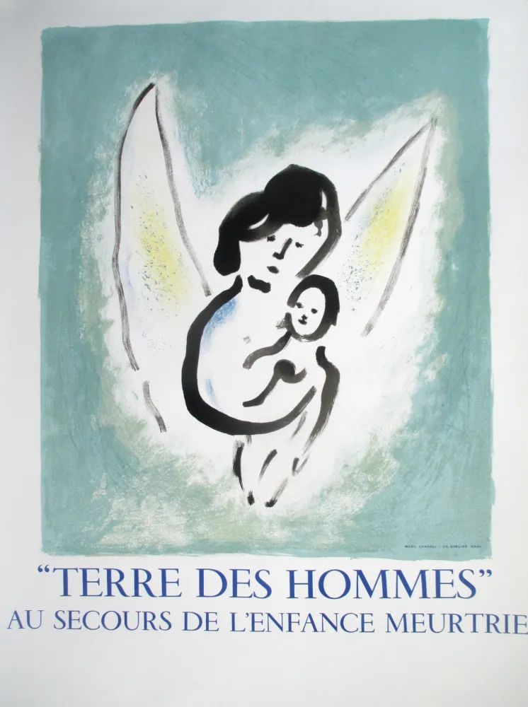石版画 Chagall - Terre des Hommes