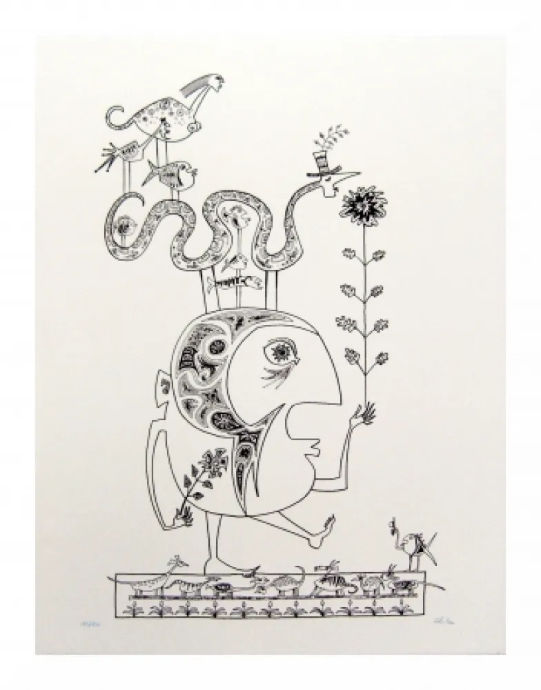 石版画 Chica - Hommage à Brauner