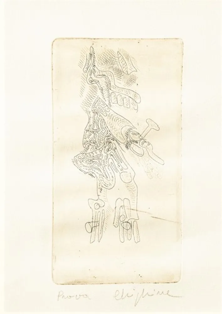 蚀刻版画 Chighine - Cristo