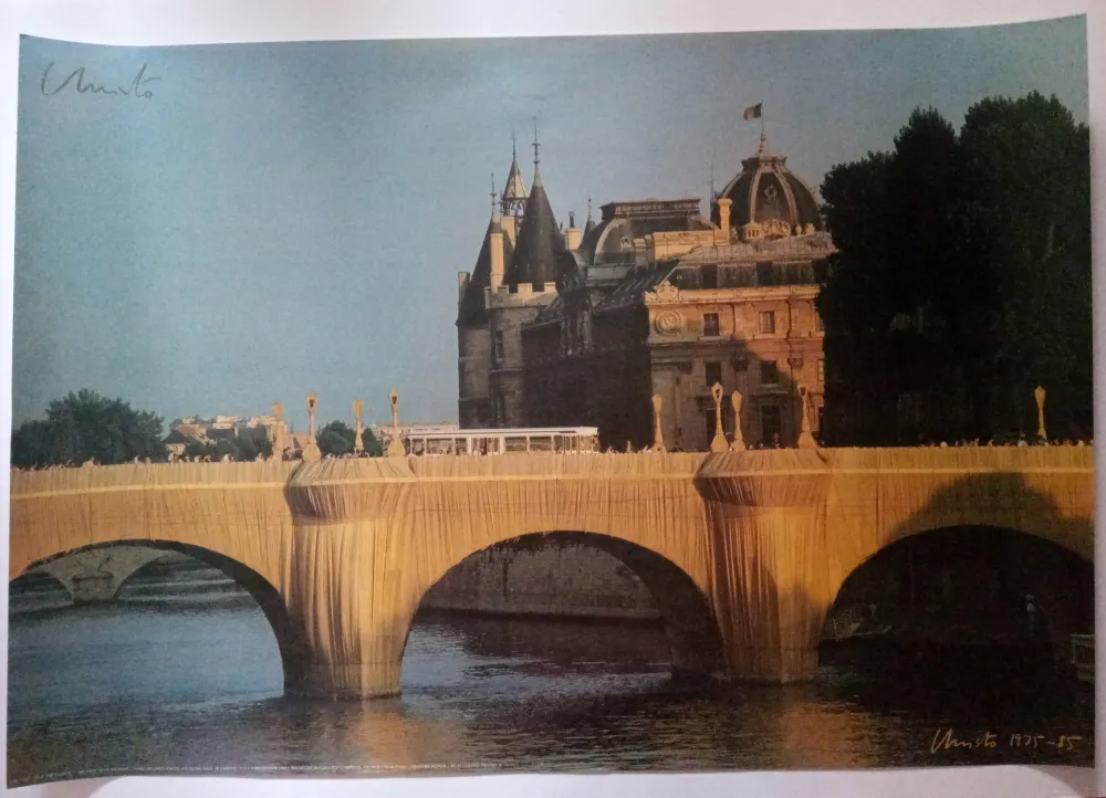 海报 Christo - Christo's Wrapped Pont Neuf Paris - Handsigned