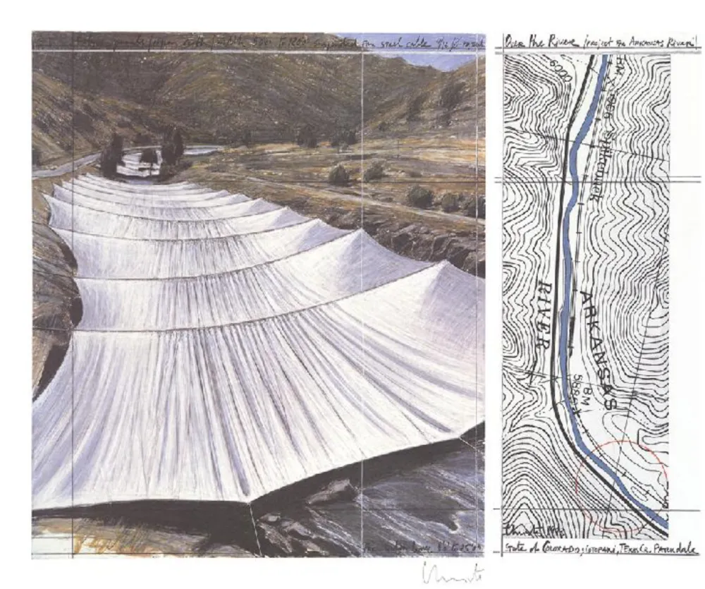 胶版印刷 Christo - Over The River Project III