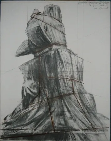 石版画 Christo - PIAZZA DEL DUOMO MILAN