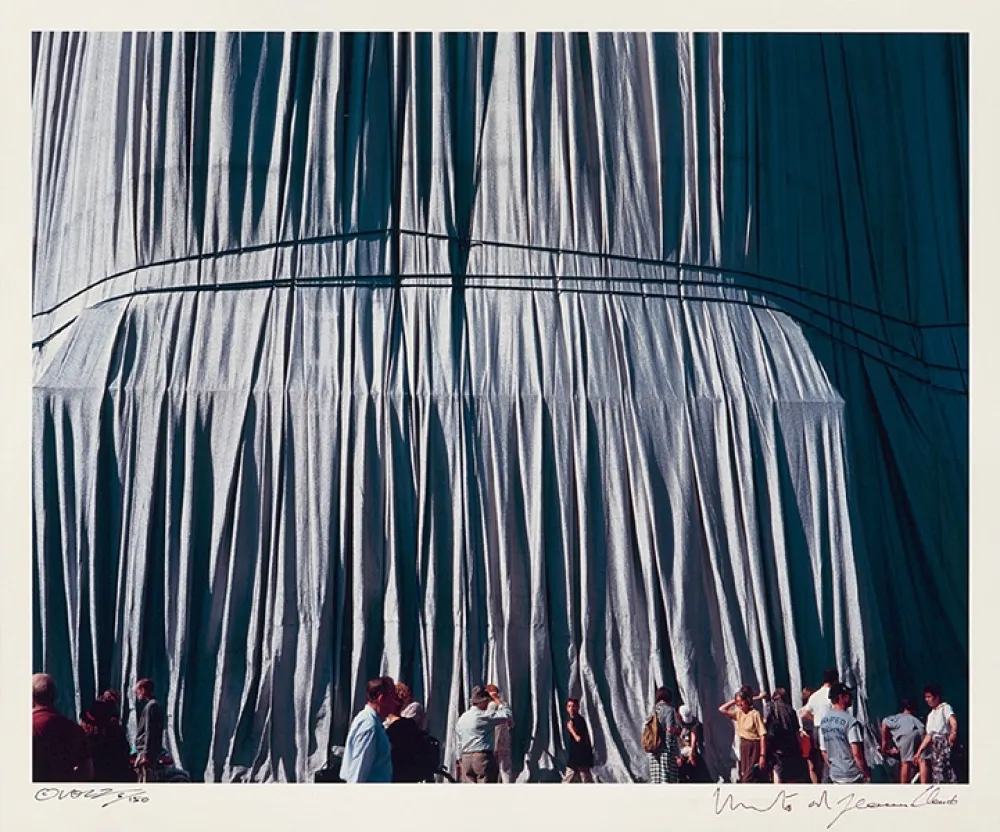 摄影 Christo - Reichstag Mappe II, Faltenwurf