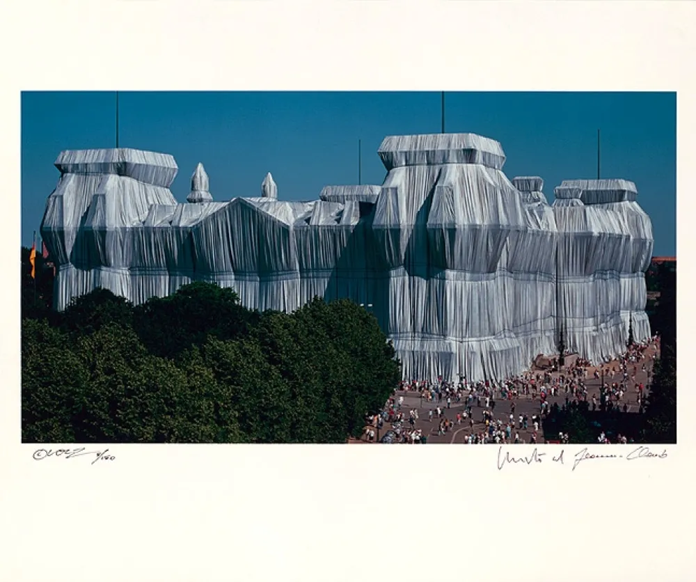 石版画 Christo - Reichstag Mappe II, Südfassade