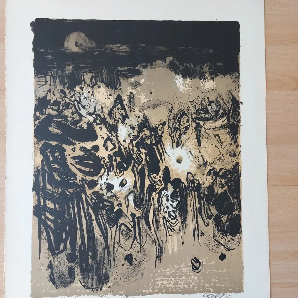 石版画 Chu Teh Chun  - Golden Times circa 1960