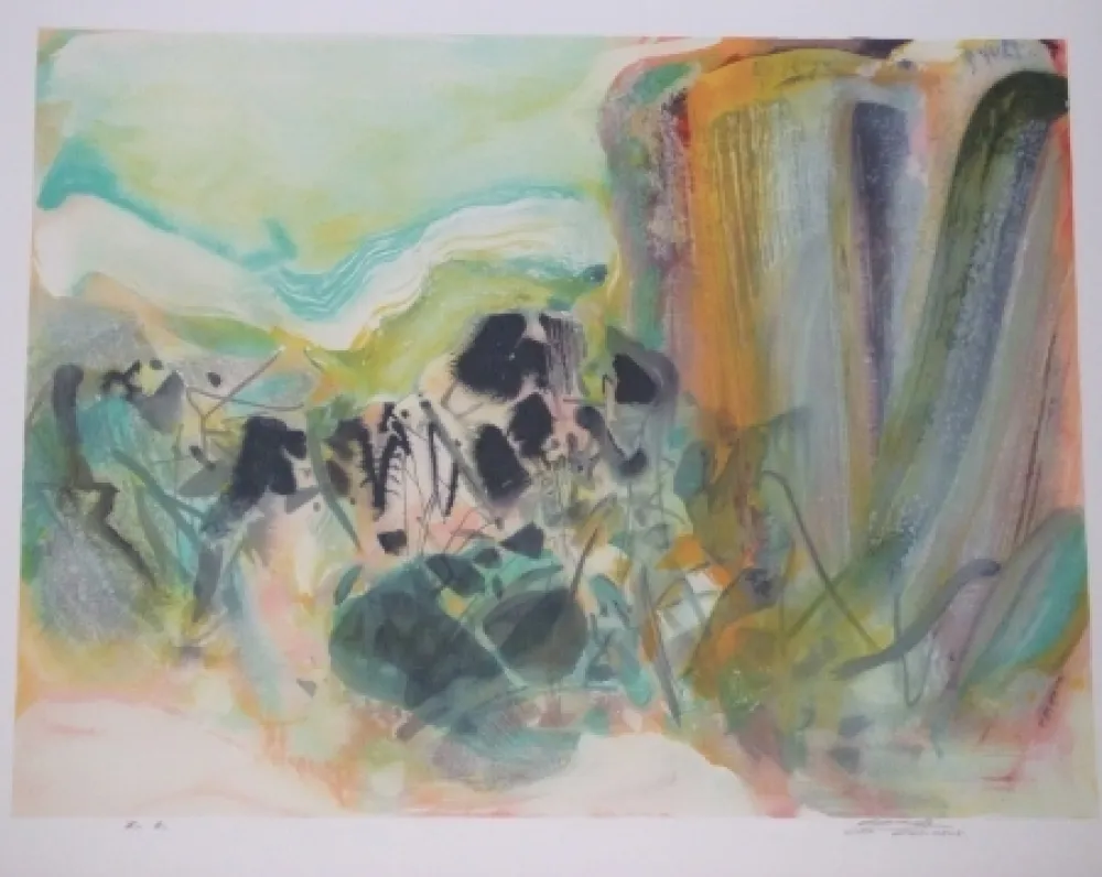 石版画 Chu Teh Chun  - Sans titre VIII