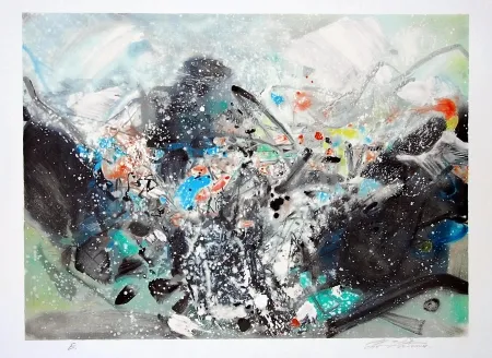 石版画 Chu Teh Chun  - Snowstorm