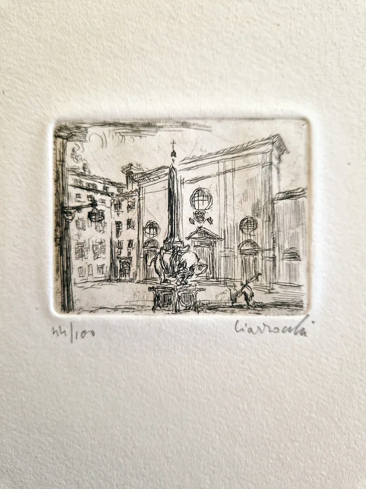 蚀刻版画 Ciarrocchi - S.Maria Sopra Minerva