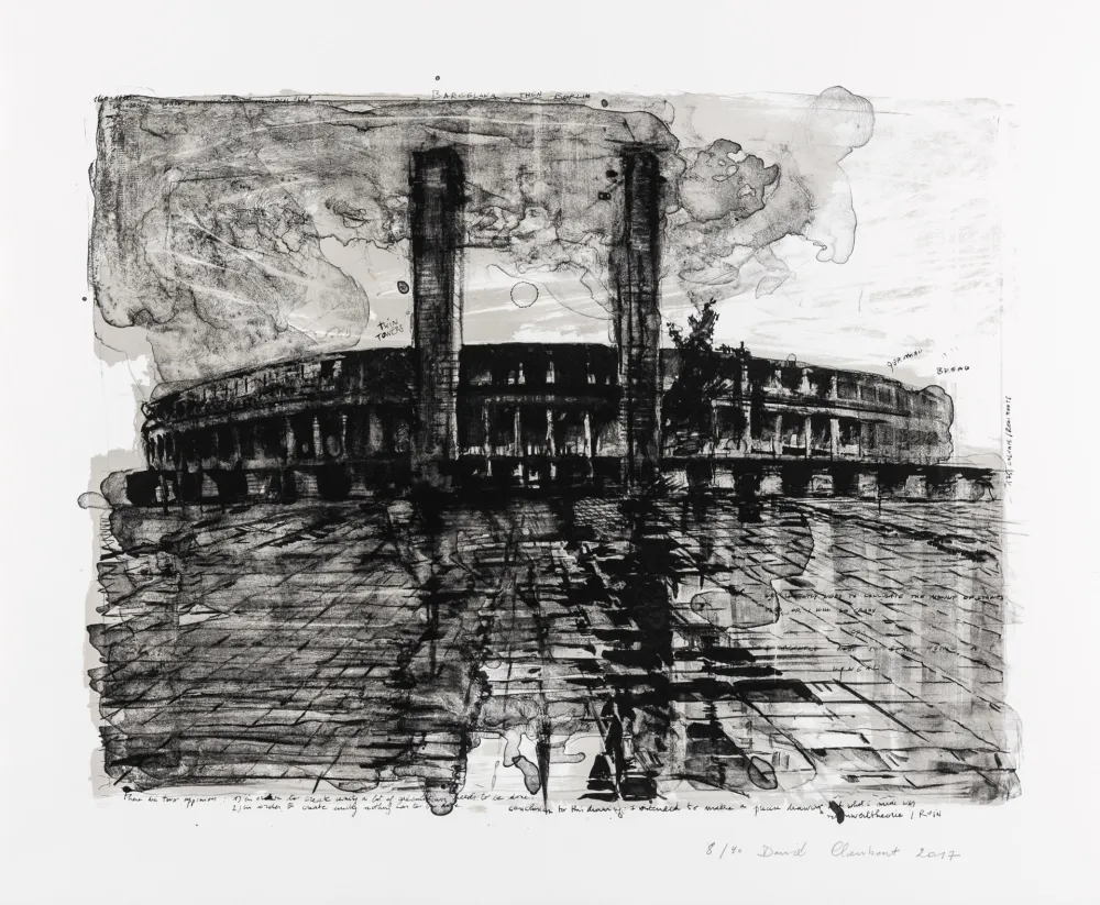 石版画 Claerbout - Olympia - Impression of Rain