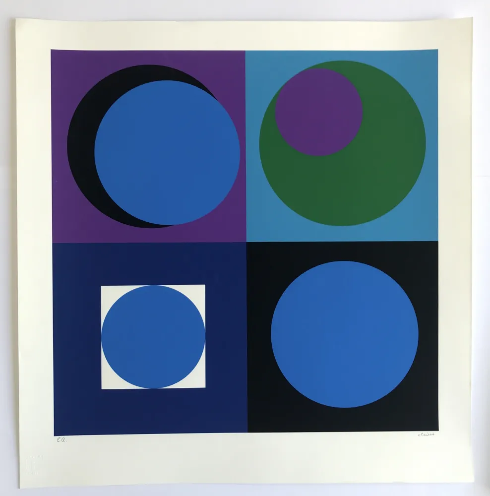 丝网印刷 Claisse - Composition géométrique