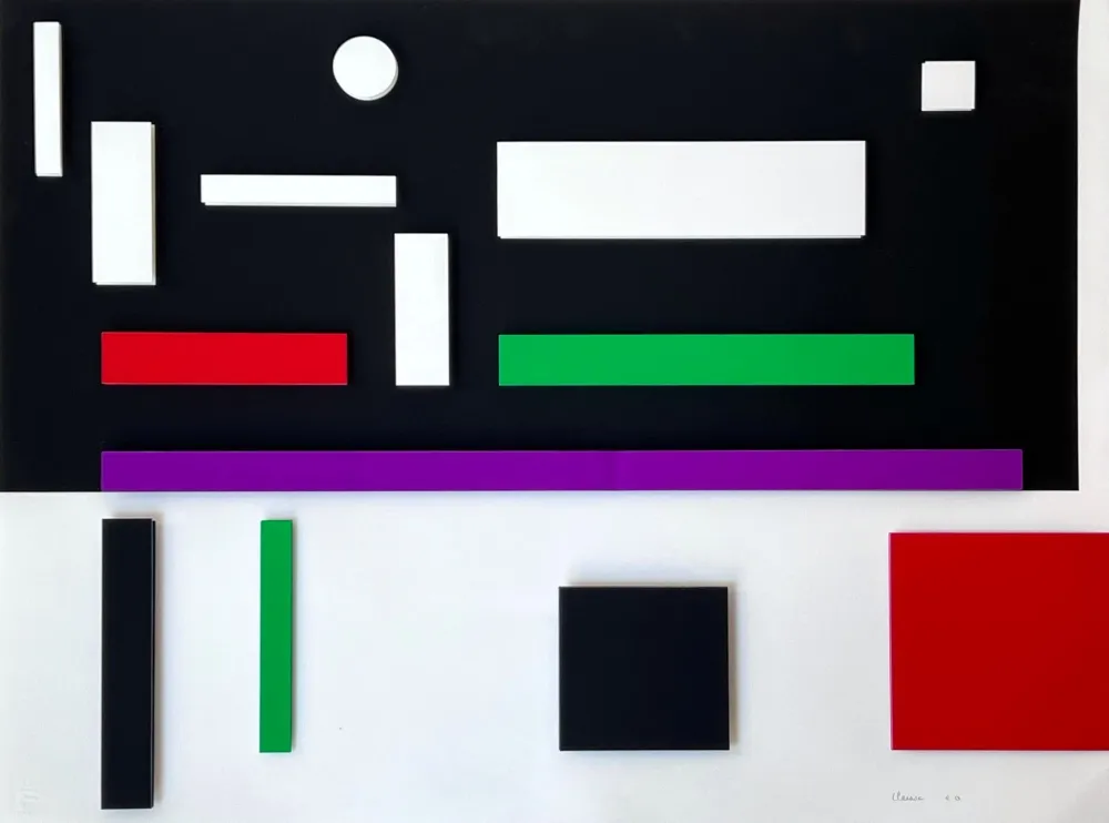 丝网印刷 Claisse - Composition géométrique 