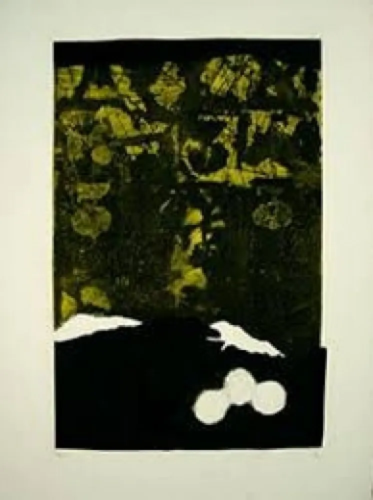 版画 Clavé - Bleu Et Noir