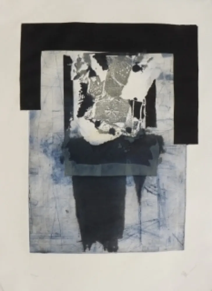 金刚砂版画 Clavé - Composition bleue