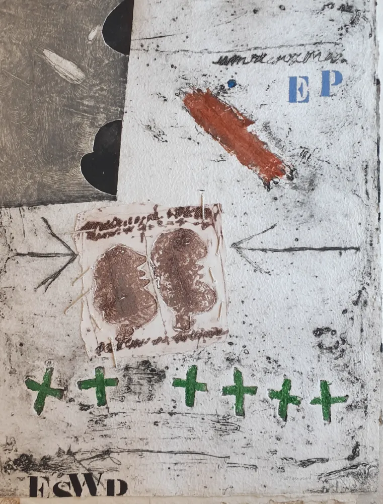 金刚砂版画 Coignard - En Trompe-L`oeil, Deux Profiles