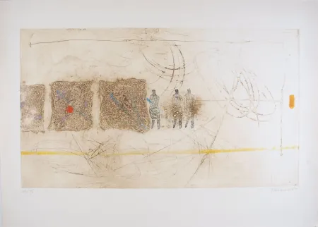 金刚砂版画 Coignard - Les Prisonniers