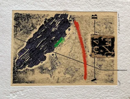 金刚砂版画 Coignard - Pensée 