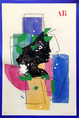 金刚砂版画 Coignard - Profil noir