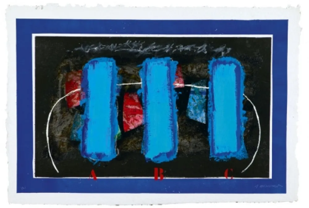 金刚砂版画 Coignard - Trois bleus