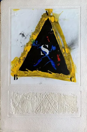 金刚砂版画 Coignard - Verticalité Jaune 