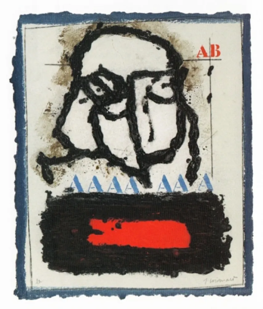金刚砂版画 Coignard - Visage Avec A