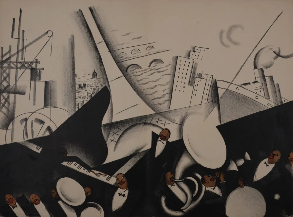 石版画 Colin - Le Tumulte Noir, Jazz Orchestra, C. 1927