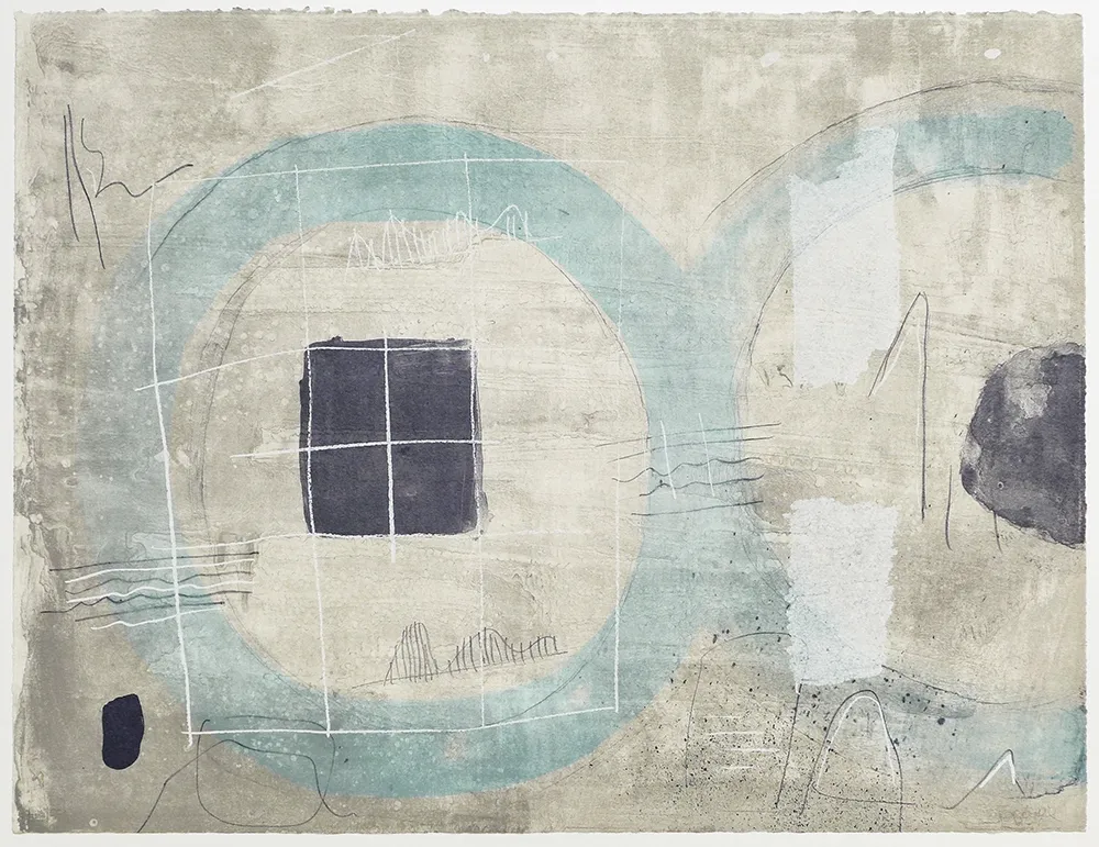 石版画 Coll - Cercle Blue