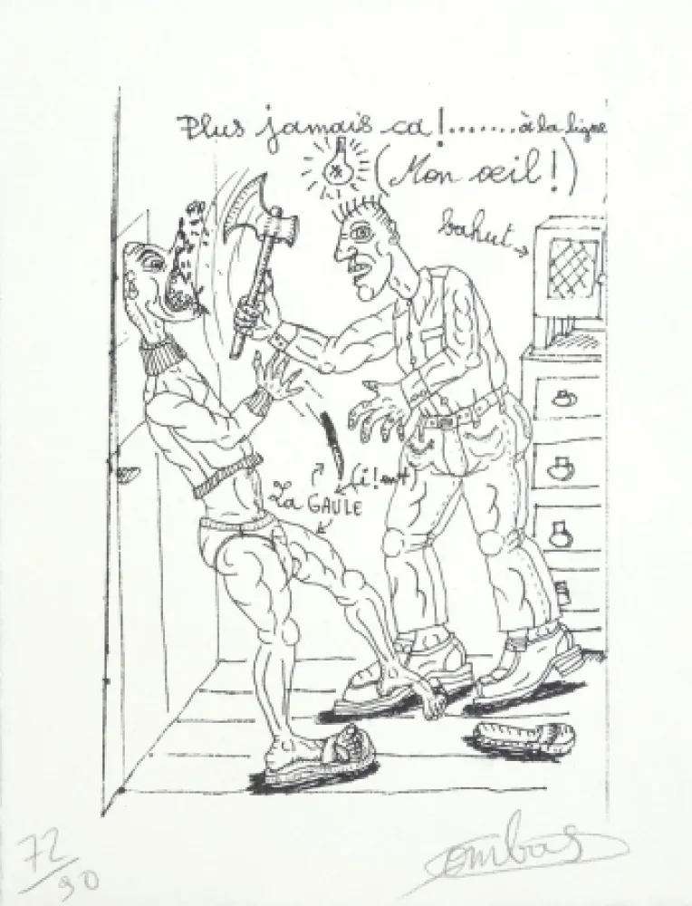 石版画 Combas - Plus jamais ça !