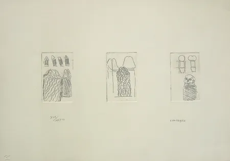 版画 Consagra - Senza titolo