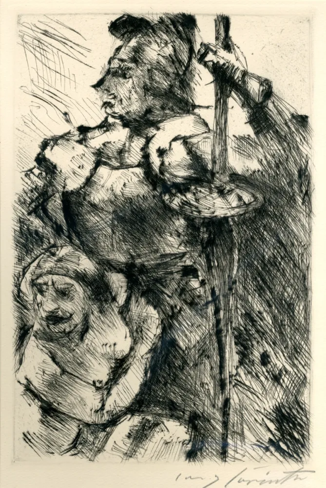 蚀刻版画 Corinth - Im Schutz der Waffen