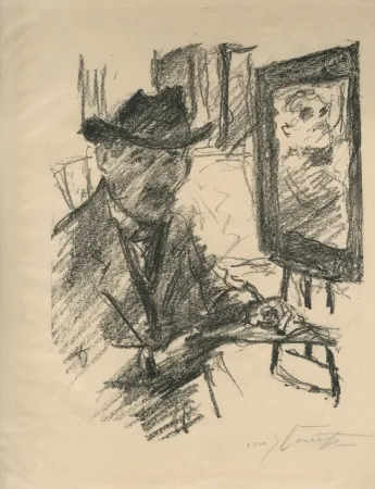 石版画 Corinth - Selbstbildnis