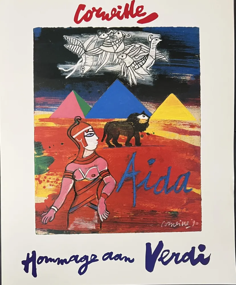 胶版印刷 Corneille - Affiche Aïda, Hommage à Verdi