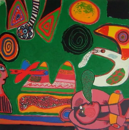 石版画 Corneille - Bain de soleil