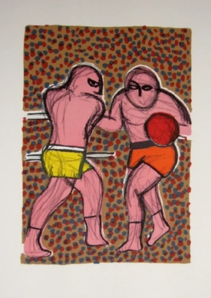 石版画 Corneille - Combat II