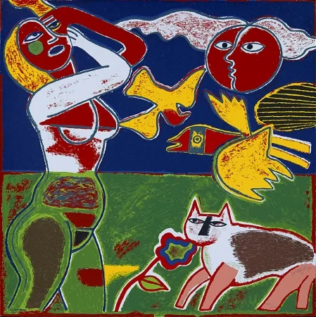 丝网印刷 Corneille - Image d'un été