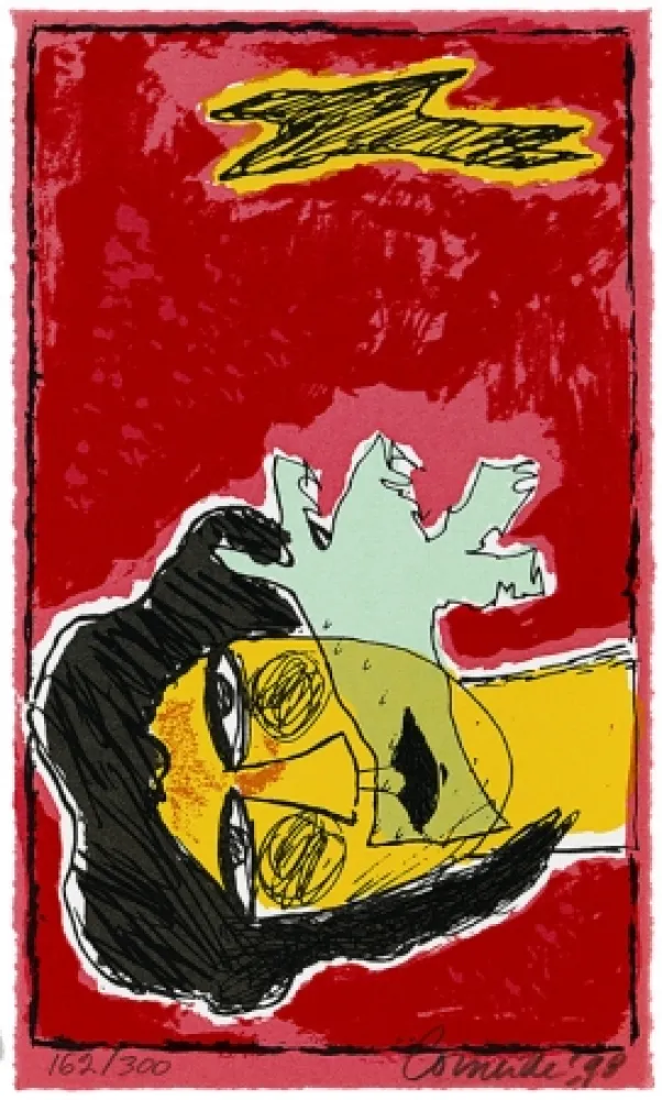 丝网印刷 Corneille - Le ciel rouge de l'amour