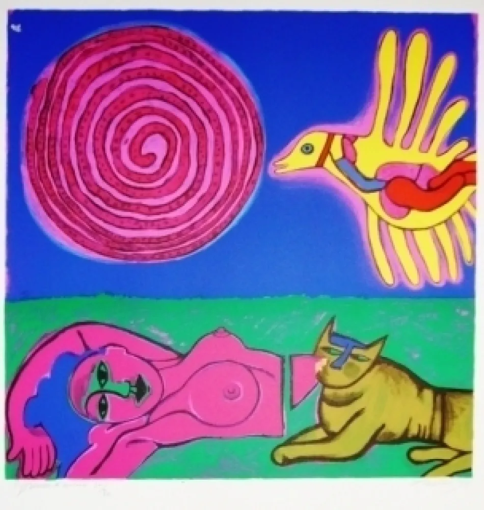 石版画 Corneille - Nu au Soleil