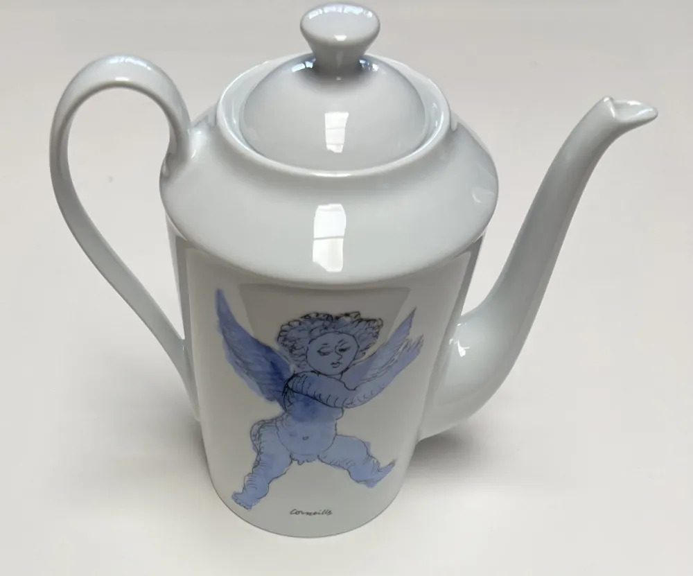 陶瓷 Corneille - Théière L'Ange d'après Rubens, en porcelaine de Limoges