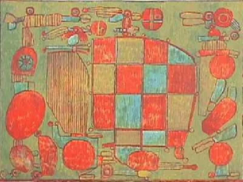 石版画 Courtin - Parent du coté gauche 