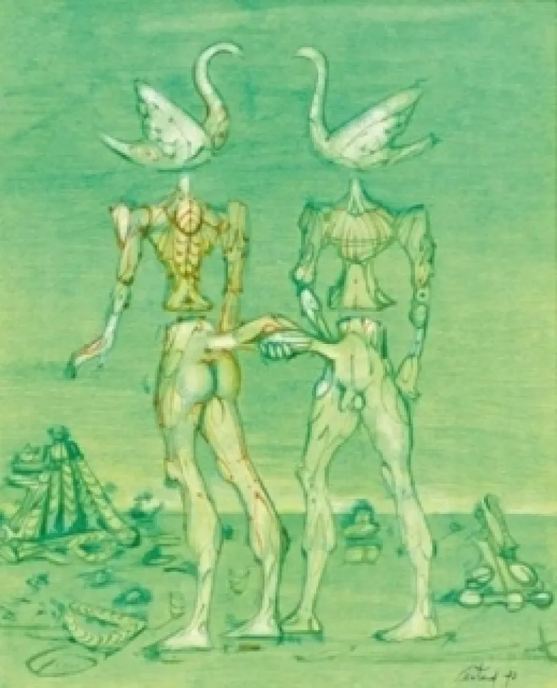 石版画 Coutaud - Souvenir de Jersey