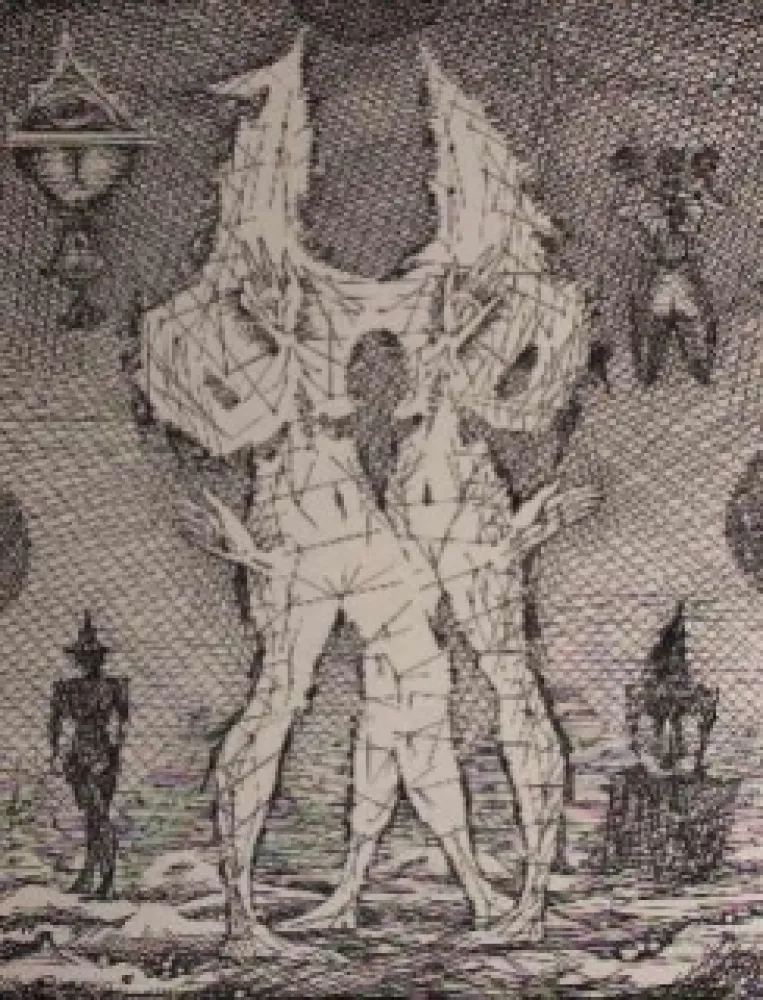 蚀刻版画 Coutaud - Voyage dans la lune 1