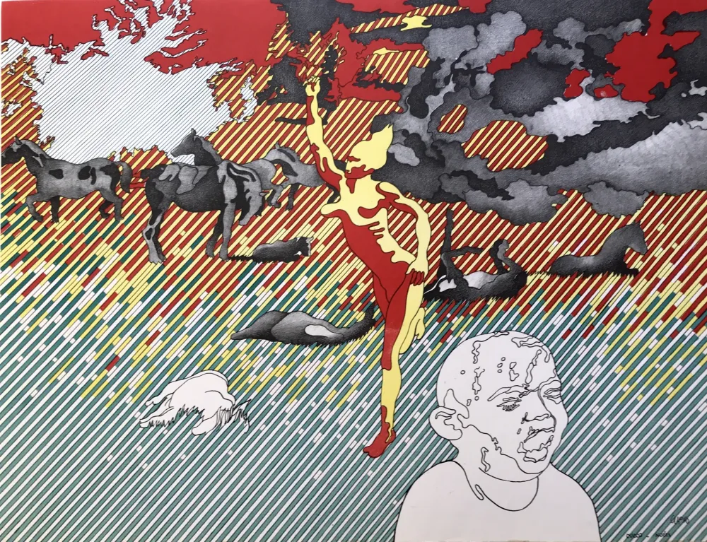 石版画 Cueco - Nuées